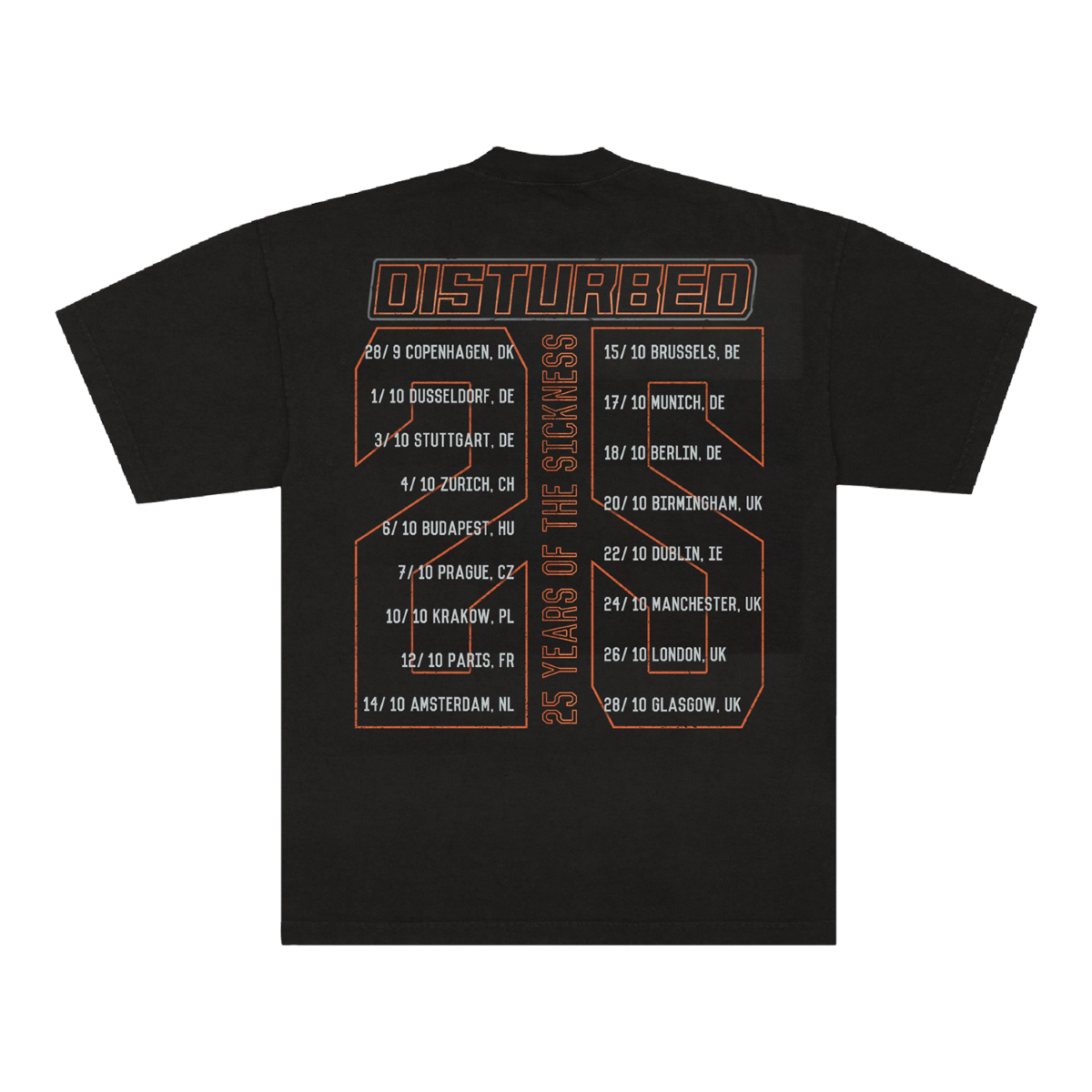 The Sickness Chains 25 Tour T-Shirt