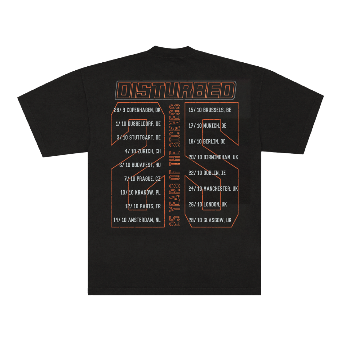 The Sickness Chains 25 Tour T-Shirt